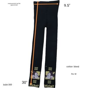 🦎 M, Disney Black Kids Bottoms with Mickey Mouse Design